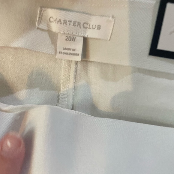Charter club, Capri waist, smoothing slimming, 20 W bright white-no pockets-NWT - Picture 5 of 7